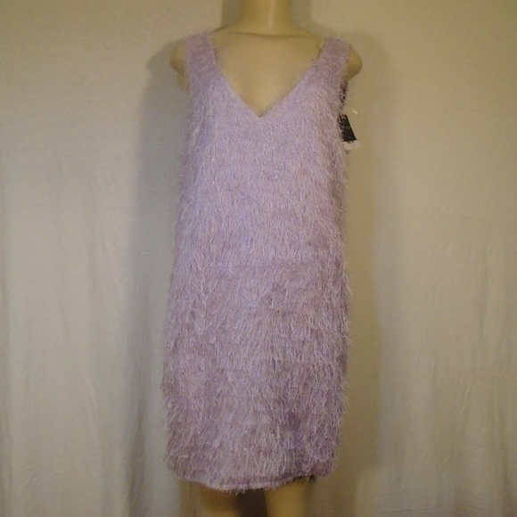 Topshop Dresses & Skirts - Sexy Topshop Lilac Shag Mini Cocktail Dress NWT